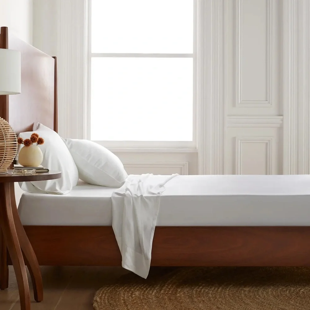 QUINCE Bamboo Flat Sheet Full White 6445